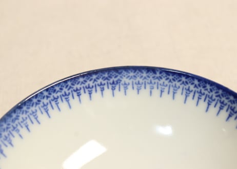 明治前期紙刷唐子と竹林図飯茶碗