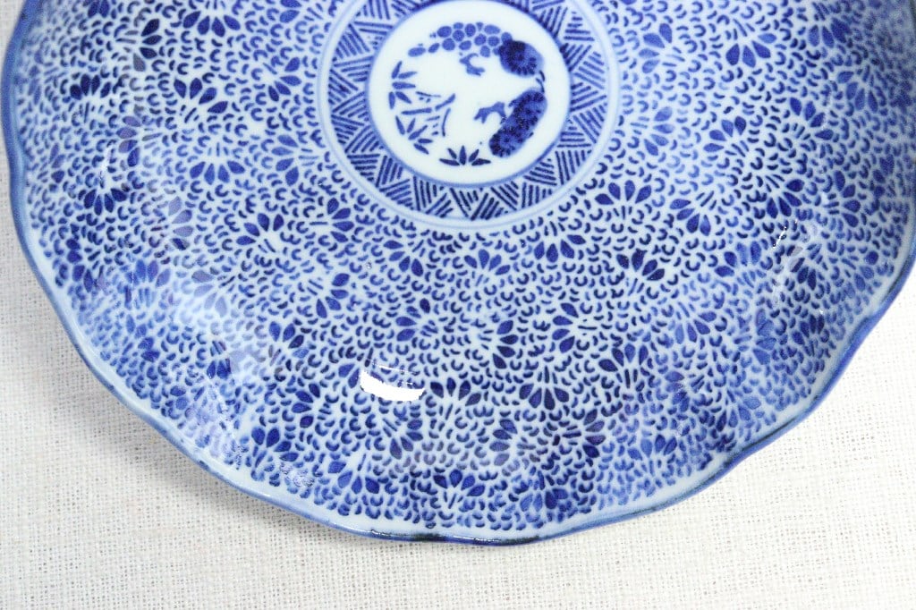 明治前期紙刷微塵唐草図なます皿 | 吉祥寺PukuPuku