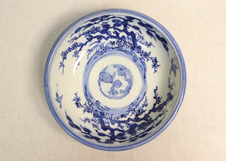 明治前期　色絵　花籠　龍と鳳凰　唐花　蝶　輪花　大鉢 明治前期 色絵 花籠 龍と鳳凰 唐花 蝶 輪花 大鉢 明治前期