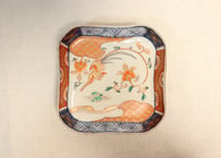 明治前期色絵鳳凰図角皿