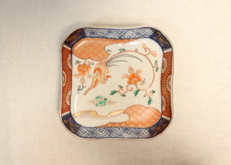 明治前期色絵鳳凰図角皿 | 吉祥寺PukuPuku