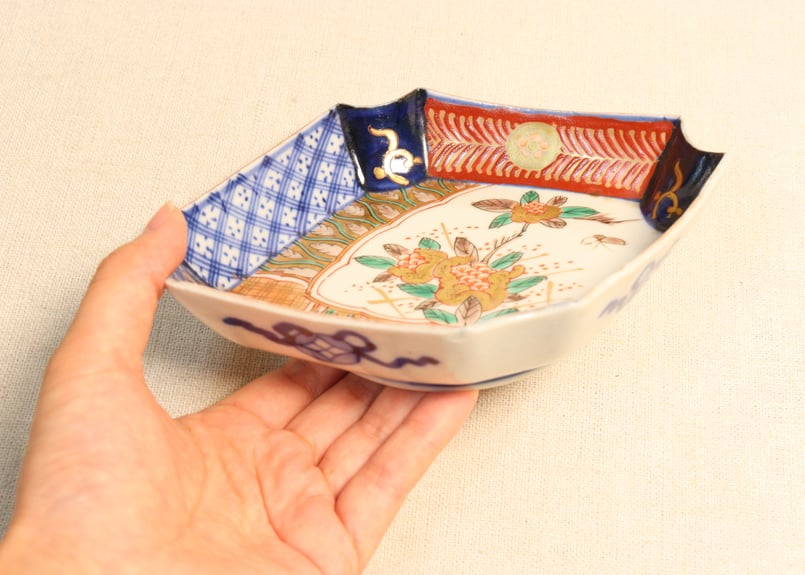 E918 】 素晴らしき超名品 明治期萬古焼上手作品 陽刻朝顔文飾り皿