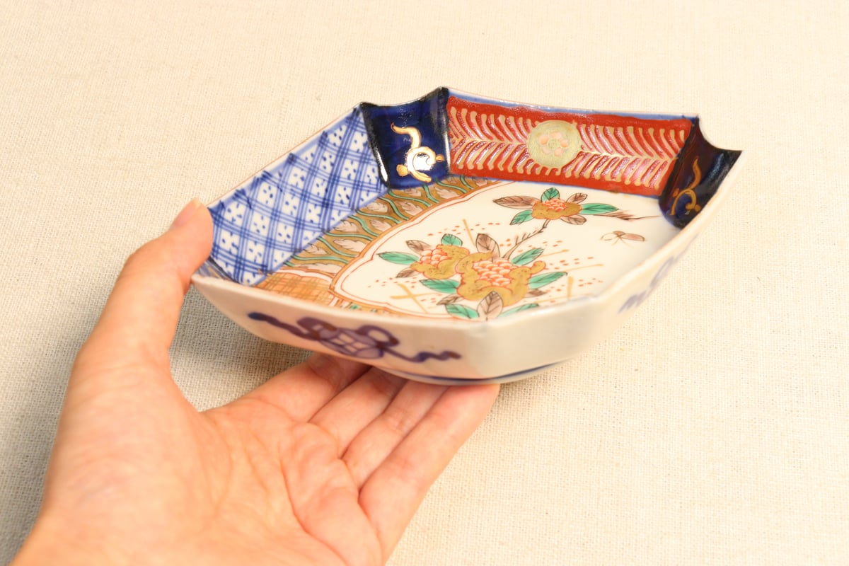 明治前期色絵柘榴図菱形皿① | 吉祥寺PukuPuku