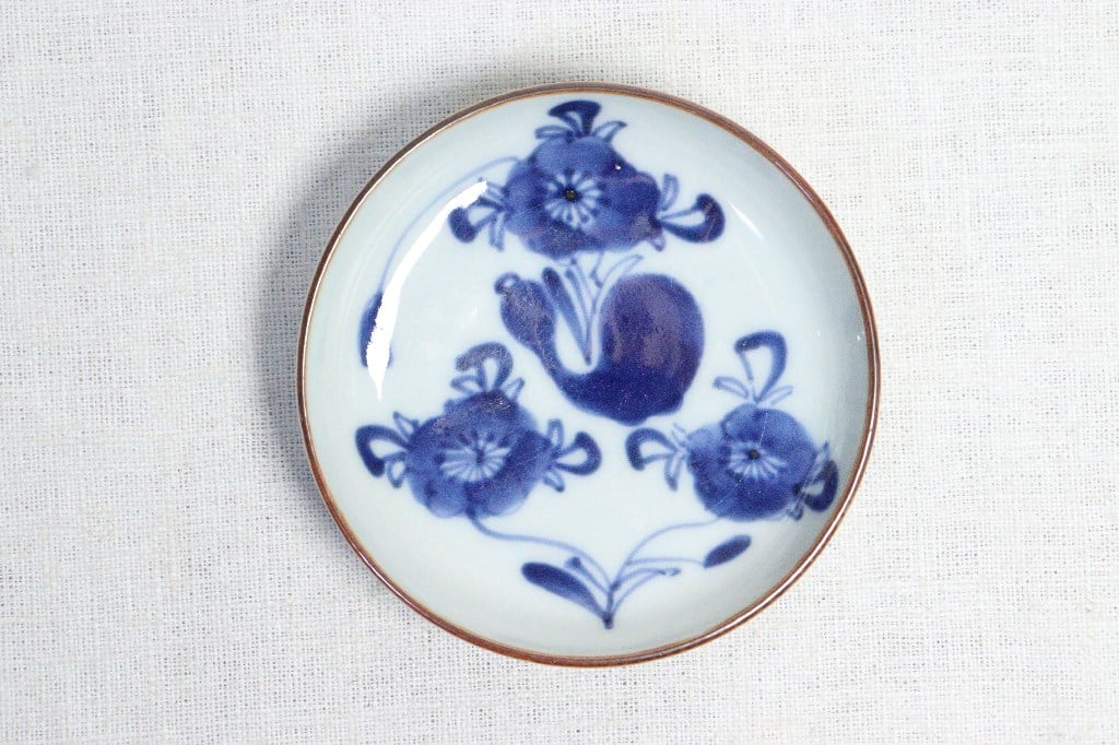 明治前期染付瓢箪と桜図小皿 | 吉祥寺PukuPuku