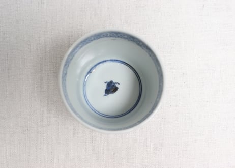 江戸後期染付山葡萄図通り物猪口①