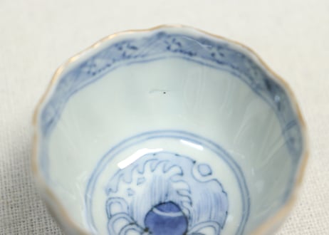 明治前期色絵鶴と松竹梅図通り物小向付