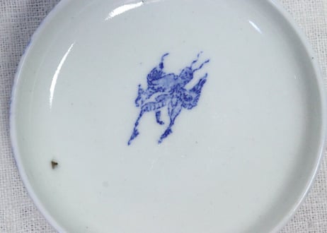 明治後期～大正銅判微塵唐草図蓋茶碗 少甘手