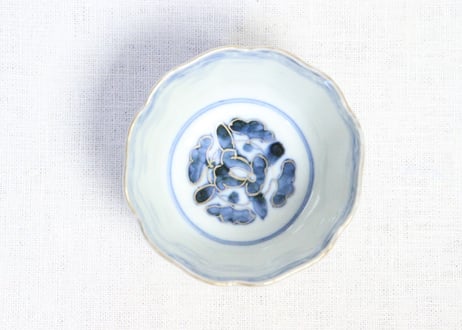 明治前期色絵松竹梅図向付　釉剝げ