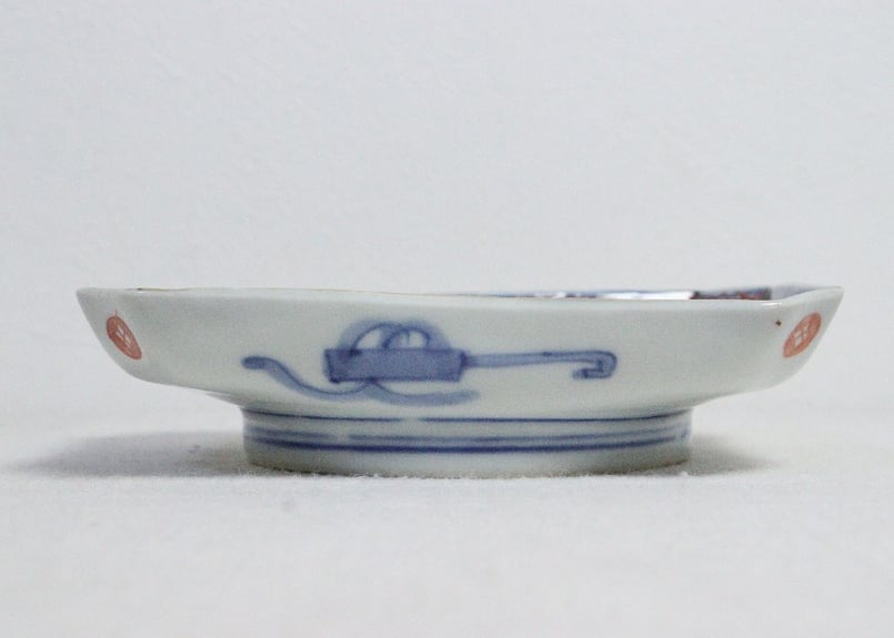 明治前期色絵梅に鶯図縁立長角皿 | 吉祥寺PukuPuku