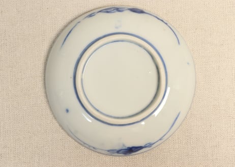 明治後期～大正色絵松竹梅図小皿