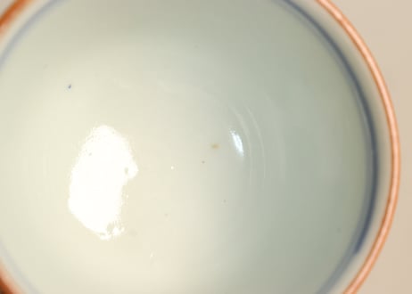 江戸幕末染付山水図向付