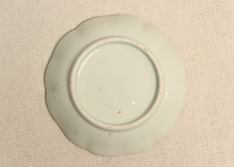 江戸後期色絵草花図小皿 5客組