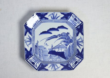 お取引中」e1495C 古染付 角皿 一枚 明時代末期 巾11.5cm 小皿 木箱入り