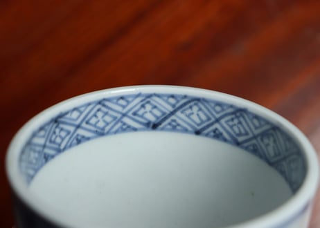 江戸後期染付波兎図猪口①