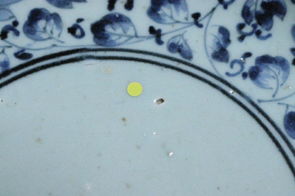 幕末～明治染錦祥瑞花草文四寸皿五枚直径12㎝柘榴裏文様蔓唐草取り皿