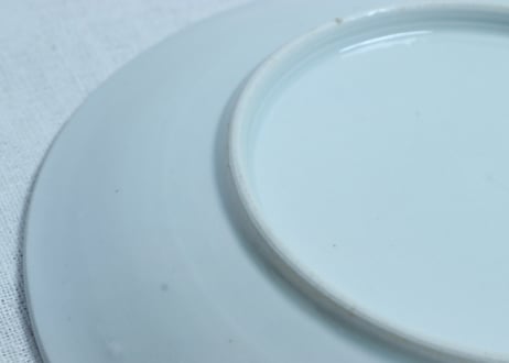 明治後期～大正銅判杜若図7寸皿