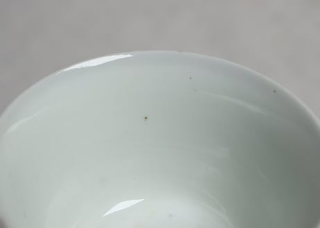 江戸中期染付八方花図大向付　ノミホツ