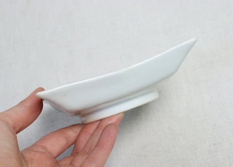 明治後期～大正染付金彩山水図長角皿