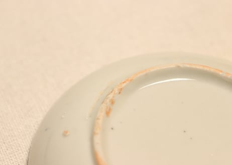 明治後期～大正銅判三方牡丹図小皿