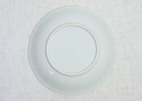 大正~昭和戦前染付和歌と松図5寸皿