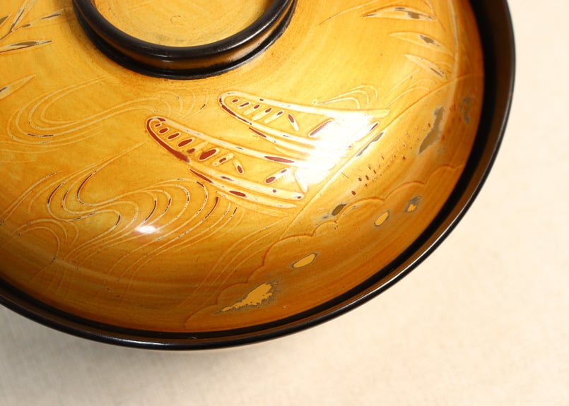 金銀 家紋散 蒔絵 吸物椀 五客 美品 DT339 金銀 家紋散 蒔絵 吸物椀 五客 美品 DT339