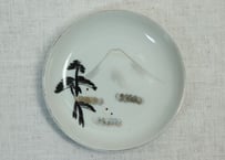 大正~昭和戦前色絵富士図小皿