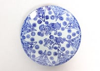 明治後期～大正紙刷獅子牡丹図９寸皿
