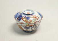明治前期色絵富士に鷹と茄子図蓋茶碗①