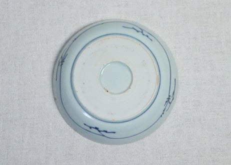 江戸後期染付撫子図なます皿➁　薄め