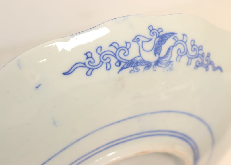 明治後期～大正銅判羽根市松図8寸皿 | 吉祥寺PukuPuku