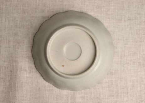 江戸幕末染付割絵に草花図なます皿