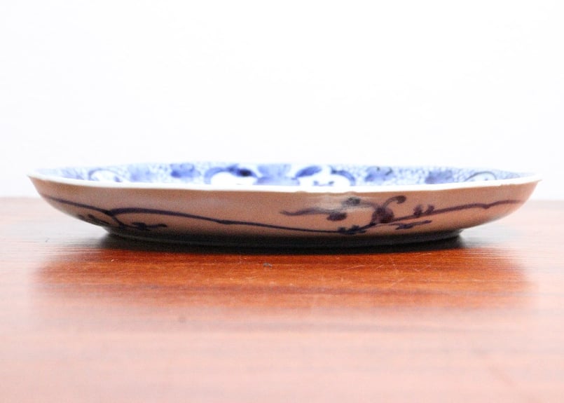 最終値下げ 江戸中期染付氷裂に梅と菊図7寸皿③ | 吉祥寺PukuPuku 工芸品