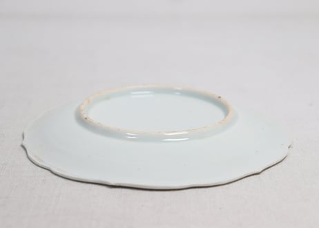明治後期～大正銅判牡丹花籠と鞠図六弁6寸皿