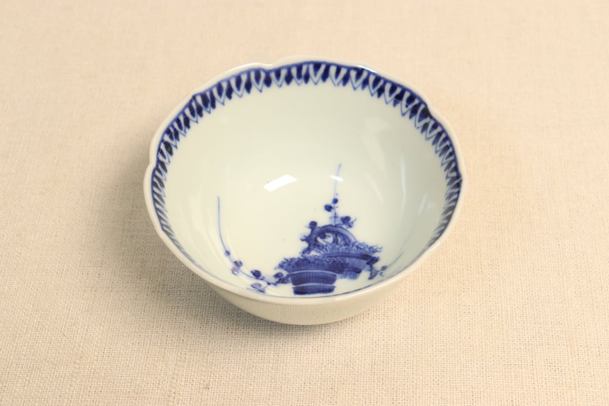 明治後期～大正平戸嘉祥染付芝垣図小鉢 | 吉祥寺PukuPuku