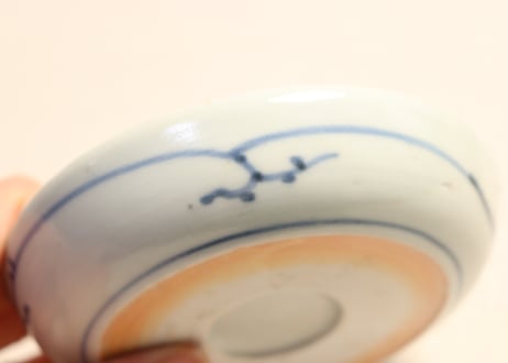 江戸後期染付蛸唐草図小皿