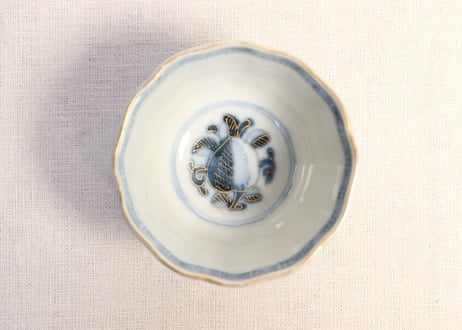 明治前期色絵鳳凰と竹林雀図向付