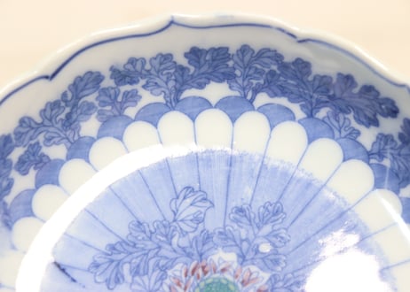 明治後期～大正銅判菊図大なます皿