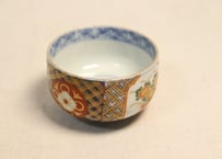 明治前期色絵菊と牡丹図湯呑