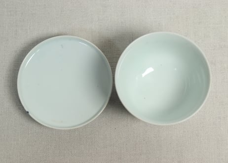 明治後期～大正染付宝尽くし図つぼ碗