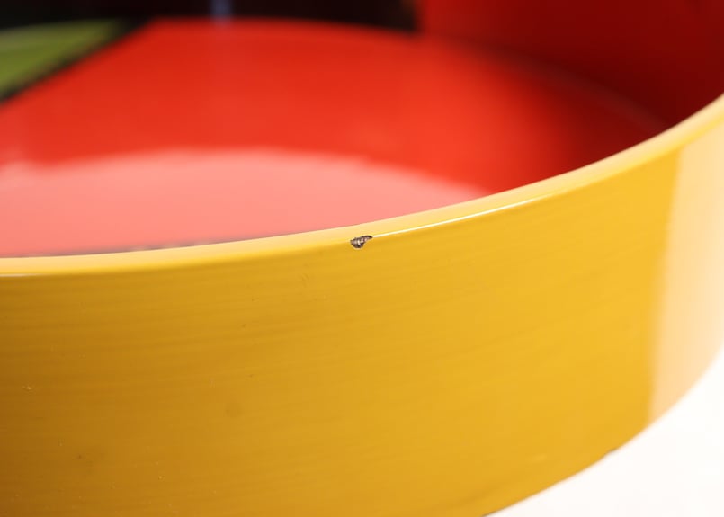 輪島塗幾何学文丸形硯蓋2pセット 小 共箱付き 小キズ有 | 吉祥寺PukuPuku