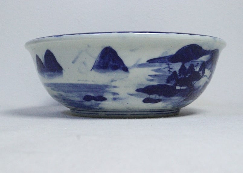 明治前期染付龍図8寸鉢 2客セット | 吉祥寺PukuPuku