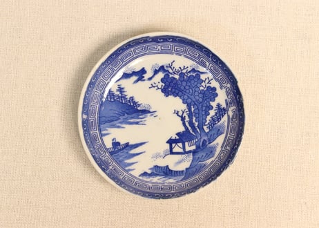 骨董　明治印判皿　鶴亀吉祥図菱皿　変形皿 骨董 明治印判皿 鶴亀吉祥図菱皿 変形皿 骨董 明治印判皿