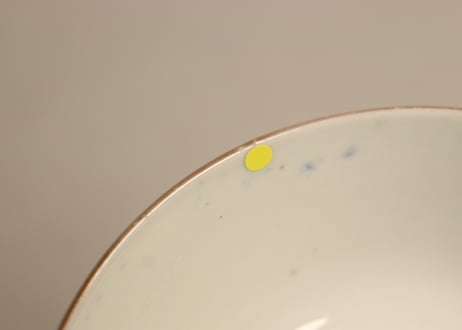 明治前期色絵山水図通り物蒸茶碗② ノミホツ