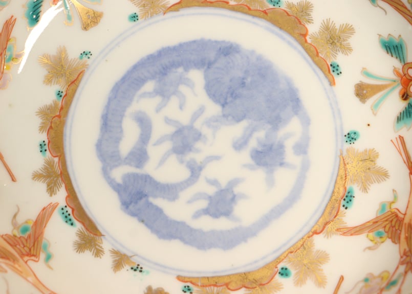 明治前期色絵松鶴図なます皿 | 吉祥寺PukuPuku