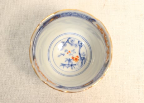 明治前期色絵龍と鳳凰図向付