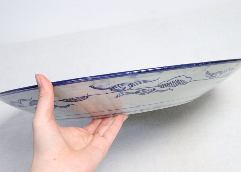 明治前期染付四方に花図尺3寸皿 | 吉祥寺PukuPuku