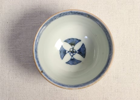 江戸後期色絵水仙と桜図向付 5客組