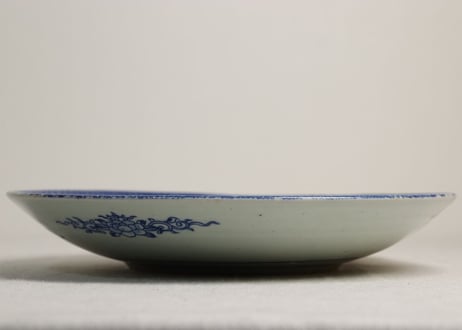 明治後期~大正銅判窓絵散らし図尺皿