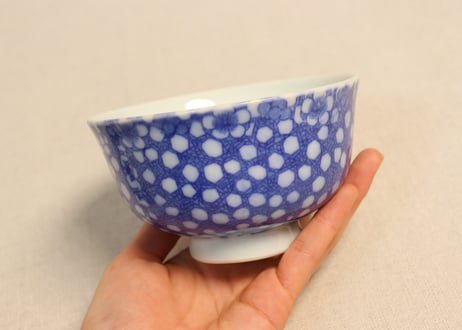 明治後期~大正銅判氷裂に梅図飯茶碗①