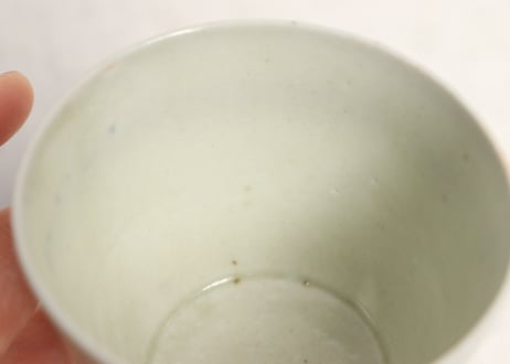 江戸中期染付草花図猪口 ケムリ